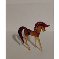 Стеклянная статуэтка конь. СССР.