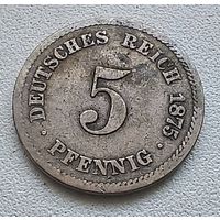 Германия 5 пфеннигов, 1875 J  2-1-17