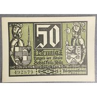 Нодгельд 50 пфеннигов 1921 год. Шалькау. Веймарская республика