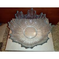 Ваза конфетница фруктовница массивное стекло СССР