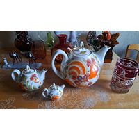 Чайники набор купеческий Петухи Городница