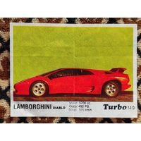 Вкладыш Turbo (Турбо) 3 серия (121-190, Black), номер 149, Lamborghini Diablo. Возможен небольшой торг.