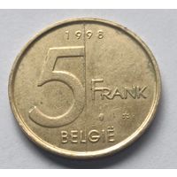 Бельгия. 5 франков 1998 года.
