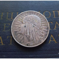 10 злотых 1933 Польша Ядвига #107-A01 Монета в родной патине!