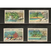 Мальдивы-1992(Мих.1844-1847) , **  , Морская  Фауна , Рыбы, (полная серия)