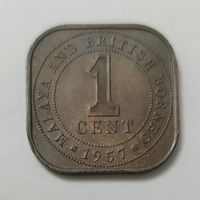 Малайя и Британское Борнео 1 цент, 1957_ KM# 5