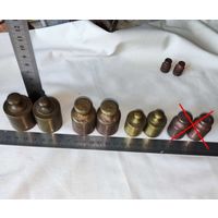 Гири бронза разновесы 200, 100 и 20 гр. ХIX век. 10 шт. От 10 руб/шт.