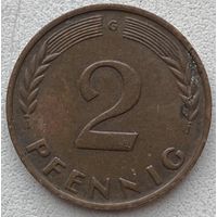 Германия 2 пфеннига 1959 г. G