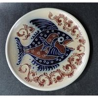 Тарелка фарфоровая "Рыба" 60-70-е годы Германия. 25.5 см.