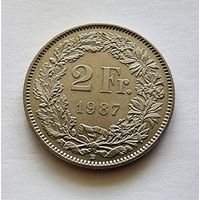 Швейцария 2 франка, 1987