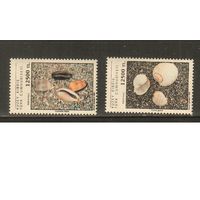 Турецкий Кипр-1994(Мих.388-389) , ** , Морская фауна, Раковины