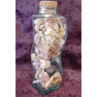 Винтажная декоративная бутыль (4 грани) для кухни с пробкой. Клеймо SVE.