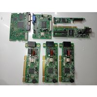 Платы с радиодеталями  7 шт . С рубля .