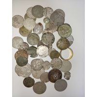 Лом серебра, остатки монет. 63 грамма!!!