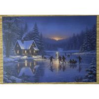 Открытка новогодняя чистая 10х15 см.