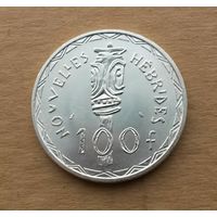 Новые Гебриды (ныне Вануату), 100 франков 1966 г., серебро 0.835