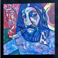 Акулов В.И. "Распутин", 2019г. Холст акрил. Размер 40/40 см.