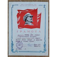 Грамота пионерского лагеря "Солнечный круг" МВД БССР. 1985 г.