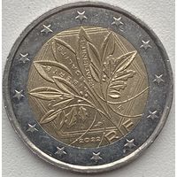 Франция 2 евро 2022 г. Стандарт. Новый тип