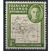 Фолкленды 1946 ** Карта, марка из серии (SG G9), Британские колонии