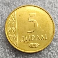 Таджикистан 5 дирамов  2015 г.
