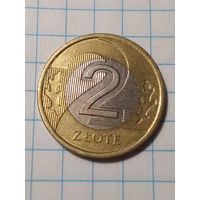 2 злотых Польша 2007 год.