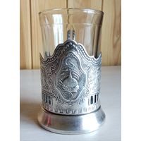 Космос. Подстаканник СССР. Мельхиор. Клеймо.