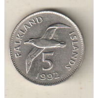 Фолклендские острова 5 пенс 1992