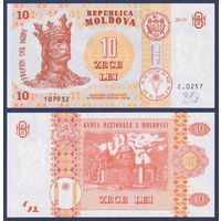 Молдова, 10 лей 2015 г, P-22 (C, Стефан III Великий, монастырь Хыржаука), UNC