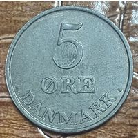 Монета 5 эре. Дания. 1952 год. Король Фредерик IX