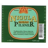 Этикетка пива Nigula Эстония Ф975