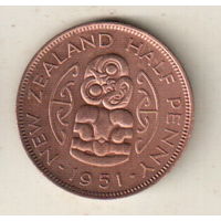 Новая Зеландия 1/2 пенни 1951