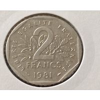 Франция. 2 франка 1981 года. (*).