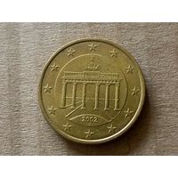 Германия 50 евроцентов, 2002"J". (Н.Я)