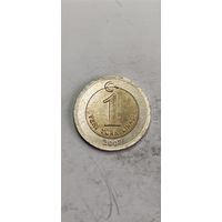Турция 1 лира 2007