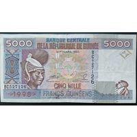 РАСПРОДАЖА КОЛЛЕКЦИИ. Гвинея 5000 франков образца 1960 г. (выпуск 1998 г.)