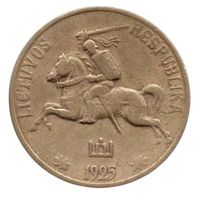 ЛИТОВСКАЯ РЕСПУБЛИКА. ПЕРВАЯ РЕСПУБЛИКА. 20 ЦЕНТОВ 1925 г. ПАГОНЯ.