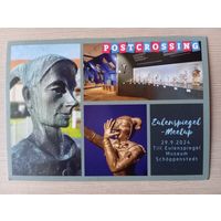 О-8. ПОДПИСАННАЯ ОТКРЫТКА. ГЕРМАНИЯ. ВСТРЕЧА ПОСТКРОССЕРОВ. МУЗЕЙ ТИЛЯ ОЙЛЕНШПИГЕЛЯ.
