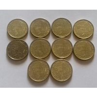 1 евро Австрия 2002 г. (10 монет по 10 ец.)