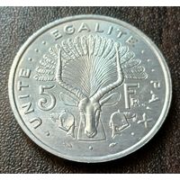 Джибути 5 франков, 1991    ( 1-13-3 )