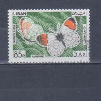 [1097] Ливан 1965. Фауна.Бабочка.85 п. Гашеная марка.