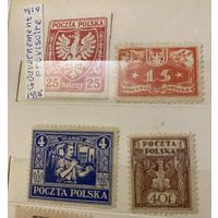 Старые польские марки 10 шт.