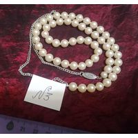 Старинные бусы с серебряным элементом Ag835.  Недорого. Привезены из Англии. (#3)