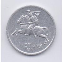ЛИТОВСКАЯ РЕСПУБЛИКА 1 ЦЕНТ 1991. ПАГОНЯ.