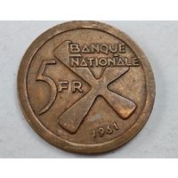 1961 год Катанга 5 франков