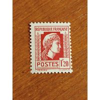 1944-45 Франция колония Алжир Французский Комитет Национального Освобождения Марианна чистая клей MNH** (5-2)