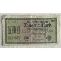 Банкнота 1000 марок 1922 год. Веймарская республика. С рубля без МЦ.