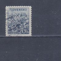 [1195] Словакия 1940. Флора.Цветы.Эдельвейсы. Гашеная марка.