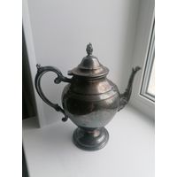 Кофейник металл, посеребрение