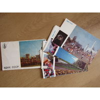 Набор почтовых открыток с видами Выставки достижений народного хозяйства СССР.